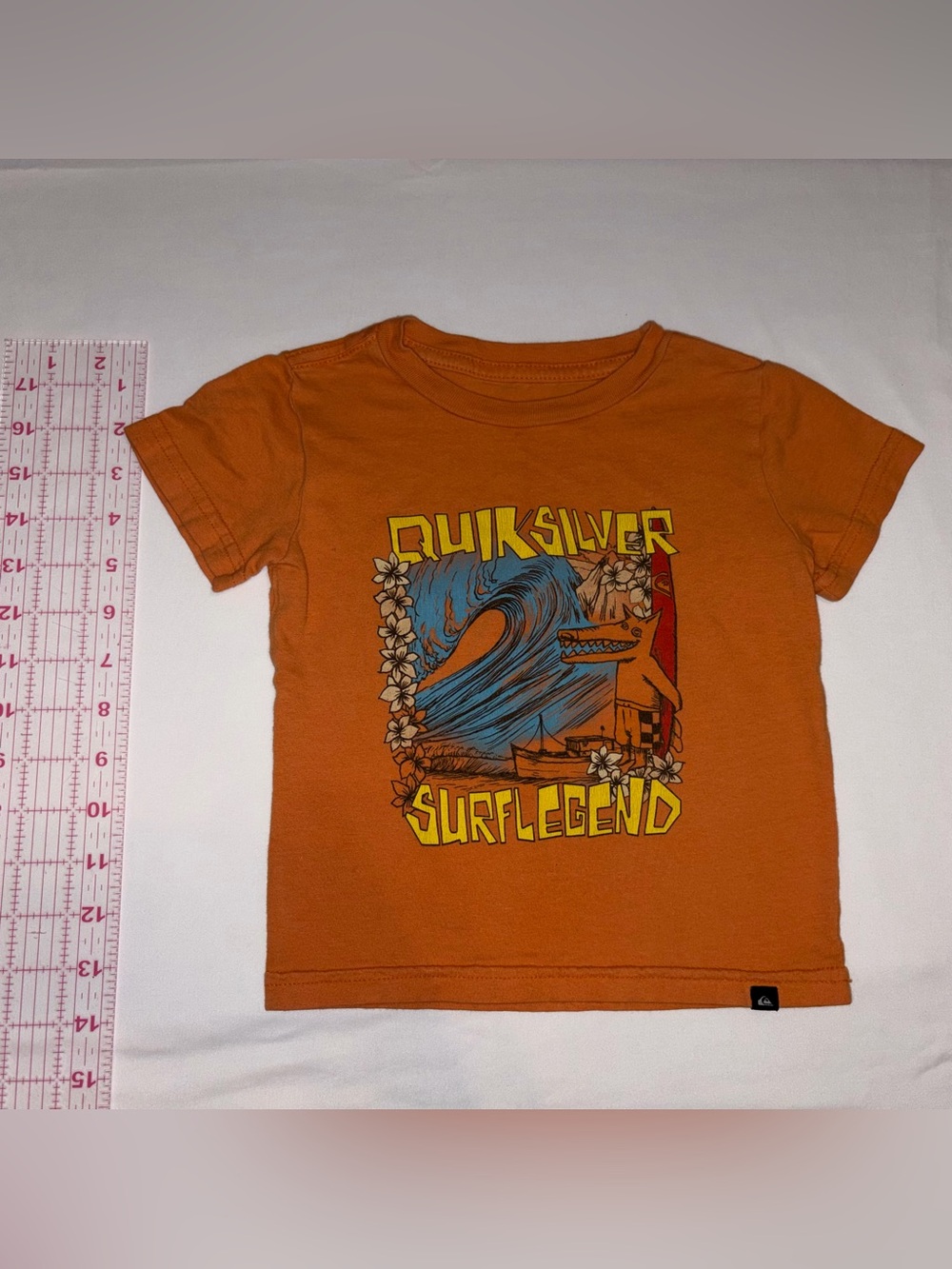 Quiksilver Orange Surf Legend Graphic Tee